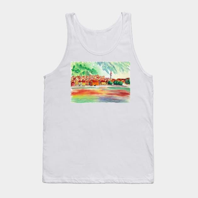 Watercolour of Lake Como 3 Tank Top by WaterGardens